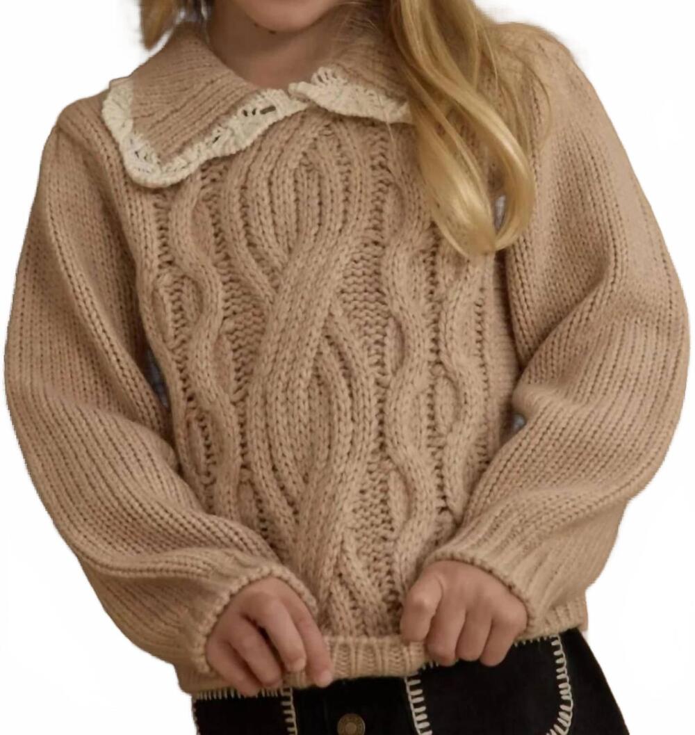 NEW RYLEE + CRU alice sweater in heathered antique
